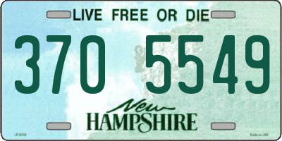 NH license plate 3705549