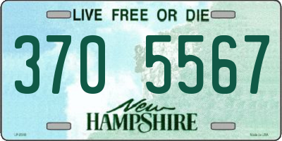 NH license plate 3705567
