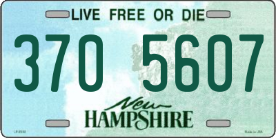 NH license plate 3705607