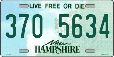 NH license plate 3705634