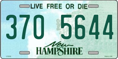 NH license plate 3705644