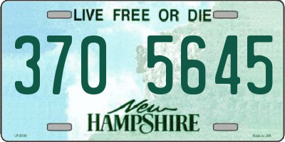 NH license plate 3705645