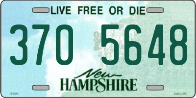 NH license plate 3705648
