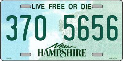 NH license plate 3705656