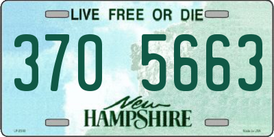 NH license plate 3705663
