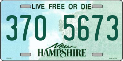 NH license plate 3705673