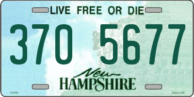 NH license plate 3705677