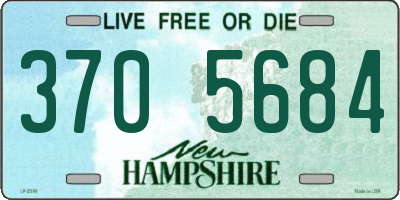 NH license plate 3705684