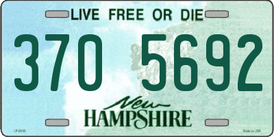 NH license plate 3705692