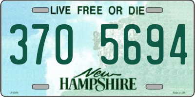 NH license plate 3705694