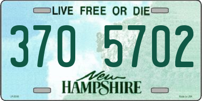 NH license plate 3705702