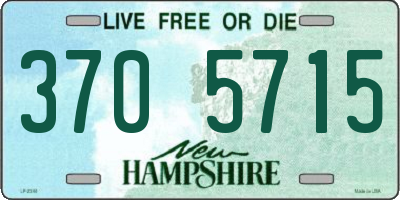 NH license plate 3705715