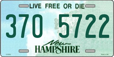 NH license plate 3705722