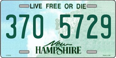 NH license plate 3705729