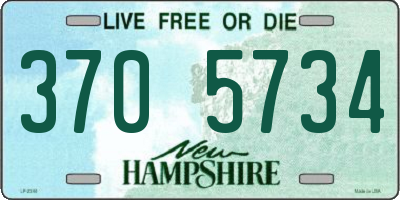NH license plate 3705734