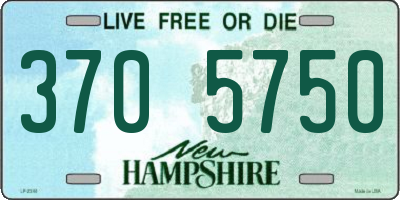 NH license plate 3705750