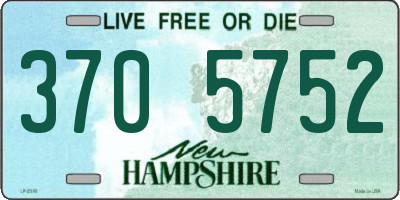 NH license plate 3705752