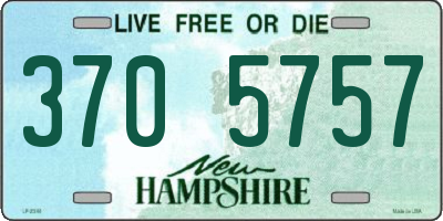 NH license plate 3705757