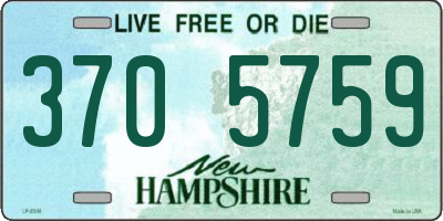 NH license plate 3705759