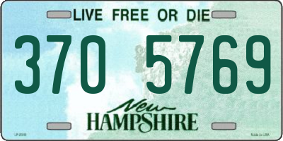NH license plate 3705769