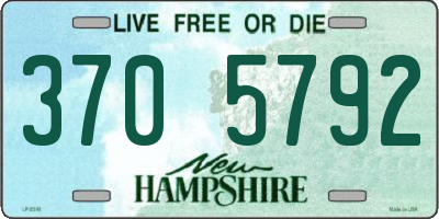NH license plate 3705792