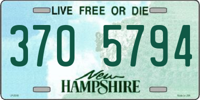 NH license plate 3705794