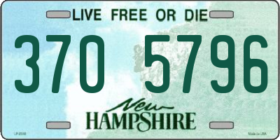 NH license plate 3705796