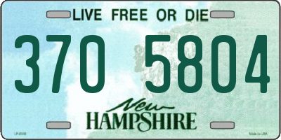 NH license plate 3705804