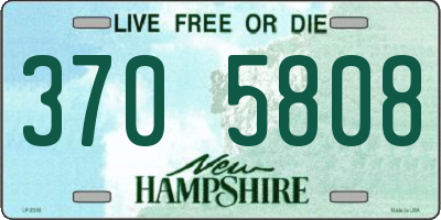 NH license plate 3705808