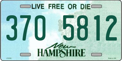 NH license plate 3705812
