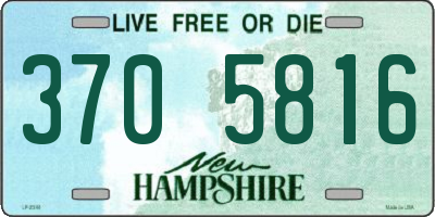 NH license plate 3705816