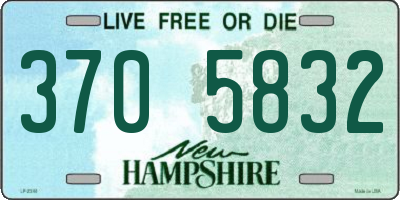 NH license plate 3705832