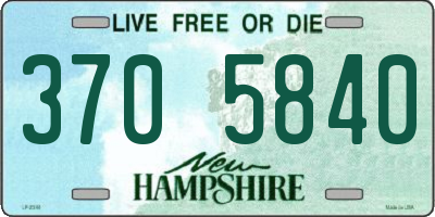 NH license plate 3705840