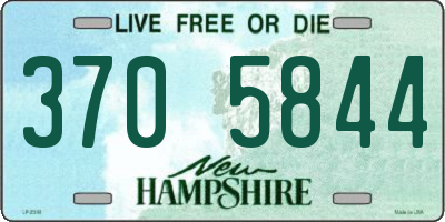 NH license plate 3705844