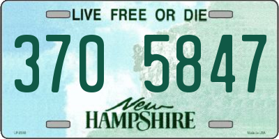 NH license plate 3705847