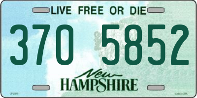 NH license plate 3705852