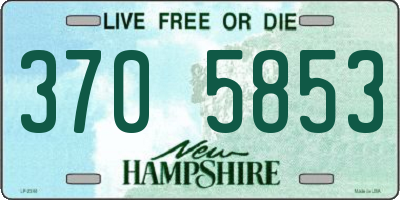 NH license plate 3705853