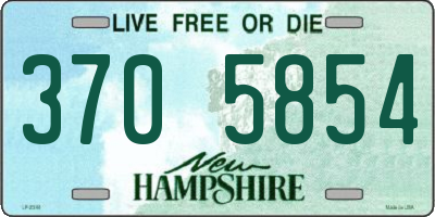 NH license plate 3705854