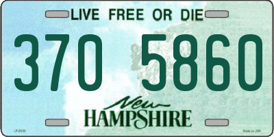NH license plate 3705860