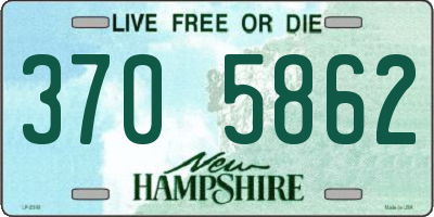 NH license plate 3705862