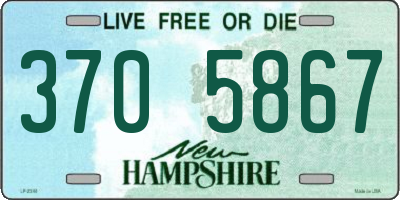 NH license plate 3705867
