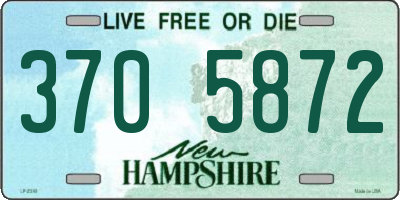 NH license plate 3705872