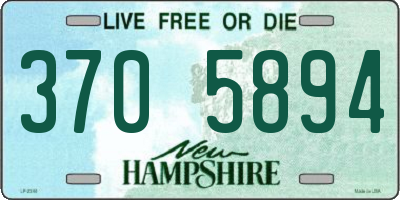 NH license plate 3705894