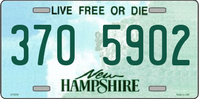 NH license plate 3705902