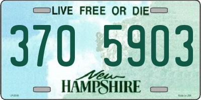 NH license plate 3705903