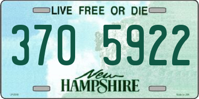 NH license plate 3705922