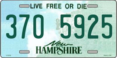 NH license plate 3705925