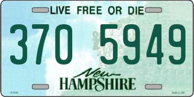 NH license plate 3705949