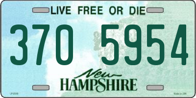NH license plate 3705954
