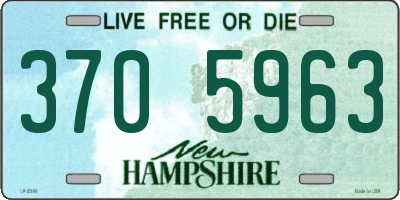NH license plate 3705963